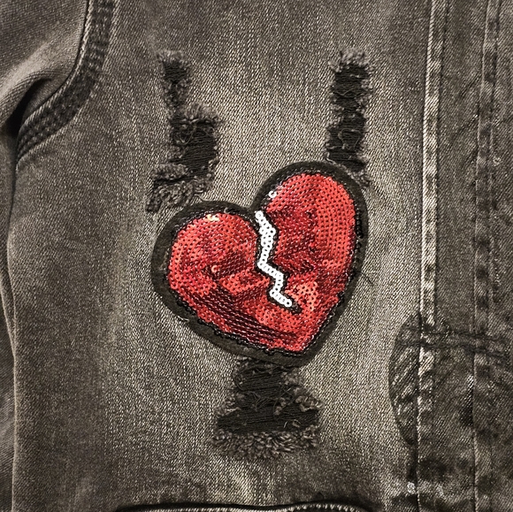 NWT-COTE DE NUITS "Alice in Wonderland/Mad Hatter" Themed  Denim Jean Jacket XL - Picture 8 of 16